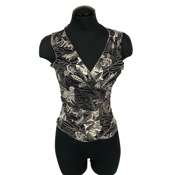 Max Studio Floral Faux Wrap Blouse - Women’s S - Picture 1 of 6